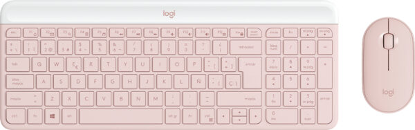 Logitech - Keyboard and mouse set - Spanish - Wireless - Rose