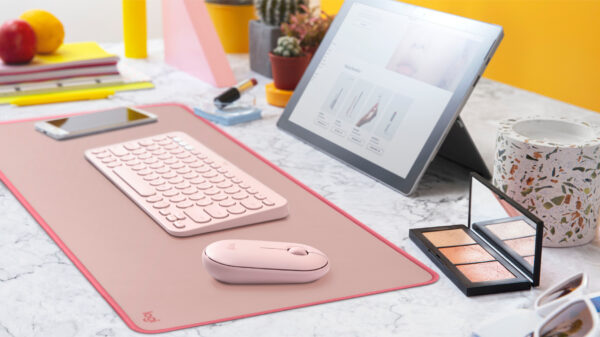 Logitech Studio Series - Teclado y alfombrilla de ratón - base de goma antideslizante, fácil deslizamiento, superficie resistente a salpicaduras - rosa oscuro - Image 9