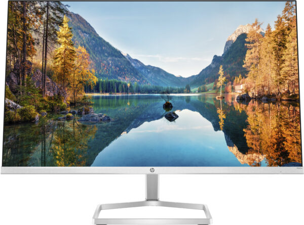 HP M24fw - Monitor LED - 24" (23.8" visible) - 1920 x 1080 Full HD (1080p) @ 75 Hz - IPS - 300 cd/m² - 1000:1 - 5 ms - HDMI, VGA - blanco cerámica, plata (base) - Image 2