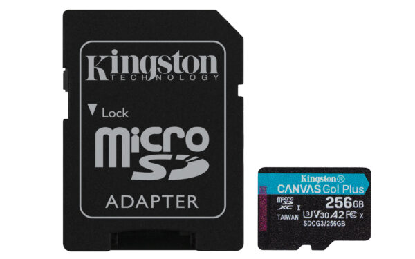 Kingston - Tarjeta de memoria flash (adaptador microSDXC a SD Incluido) - 256 GB - A2 / Video Class V30 / UHS-I U3 / Class10 - microSDXC UHS-I - Image 2