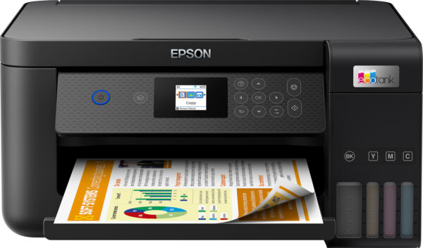 Epson EcoTank L4260 - Impresora multifunción - color - chorro de tinta - rellenable - Letter A (216 x 279 mm)/A4 (210 x 297 mm) (original) - A4/Legal (material) - hasta 7.7 ppm (copiando) - hasta 10.5 ppm (impresión) - 100 hojas - USB 2.0, Wi-Fi(n) - Image 2