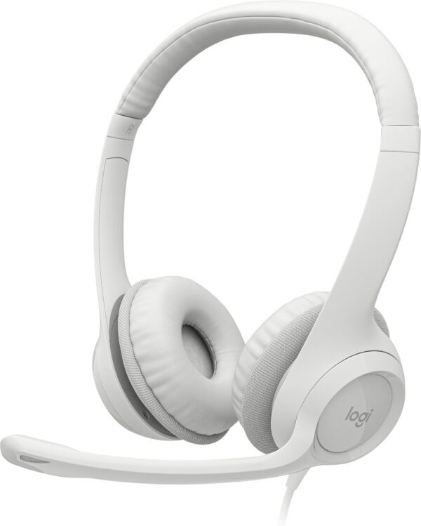 Logitech H390 - Headphones - USB - Off White - For Computer