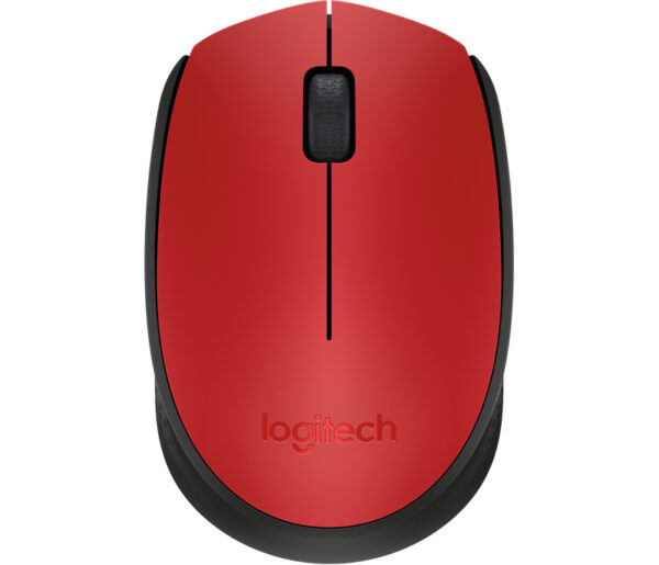 Logitech M170 - Ratón - diestro y zurdo - inalámbrico - 2.4 GHz - receptor inalámbrico USB - rojo