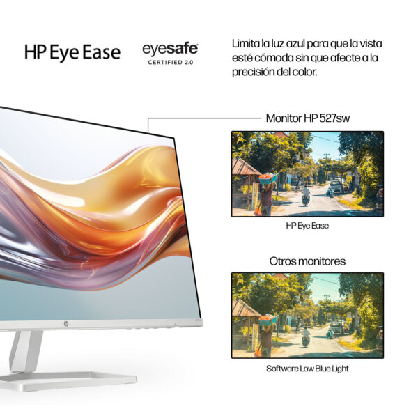 HP - 27" - 1920 x 1080 - IPS White Monitor-527sw - Image 9