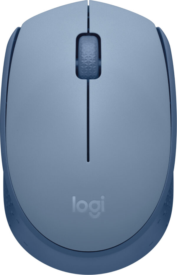 Logitech M170 Wireless Mouse, Ambidextrous, Blue Gray - Ratón - diestro y zurdo - óptico - 3 botones - inalámbrico - 2.4 GHz - receptor inalámbrico USB - azul/gris - Image 2