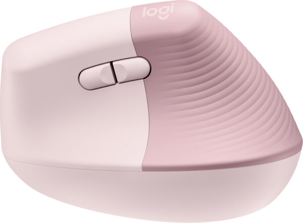 Logitech Lift Vertical Ergonomic Mouse - Ratón vertical - ergonómico - 6 botones - inalámbrico - Bluetooth, 2.4 GHz - receptor de USB Logitech Logi Bolt - rosa - Image 5