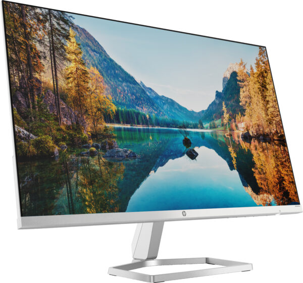 HP M24fw - Monitor LED - 24" (23.8" visible) - 1920 x 1080 Full HD (1080p) @ 75 Hz - IPS - 300 cd/m² - 1000:1 - 5 ms - HDMI, VGA - blanco cerámica, plata (base) - Image 3