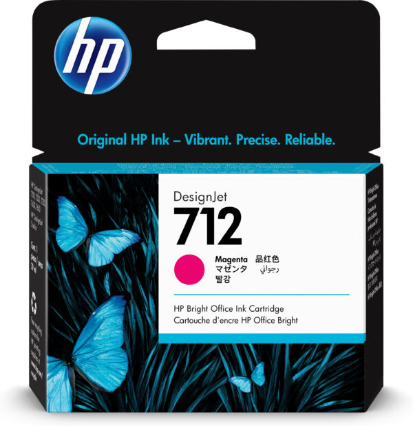 HP 712 - 29 ml - magenta - original - DesignJet - cartucho de tinta - para DesignJet Studio, T210, T230, T250, T630, T650 - Image 2