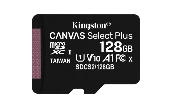 Kingston Canvas Select Plus - Tarjeta de memoria flash (adaptador microSDXC a SD Incluido) - 128 GB - A1 / Video Class V10 / UHS Class 1 / Class10 - microSDXC UHS-I - Image 4