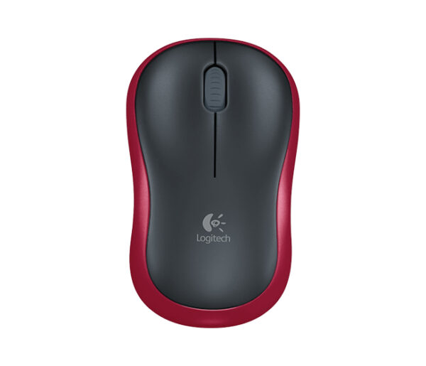 Logitech M185 - Ratón - diestro y zurdo - óptico - inalámbrico - 2.4 GHz - receptor inalámbrico USB - rojo - Image 2