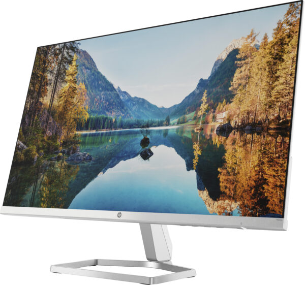 HP M24fw - Monitor LED - 24" (23.8" visible) - 1920 x 1080 Full HD (1080p) @ 75 Hz - IPS - 300 cd/m² - 1000:1 - 5 ms - HDMI, VGA - blanco cerámica, plata (base) - Image 4