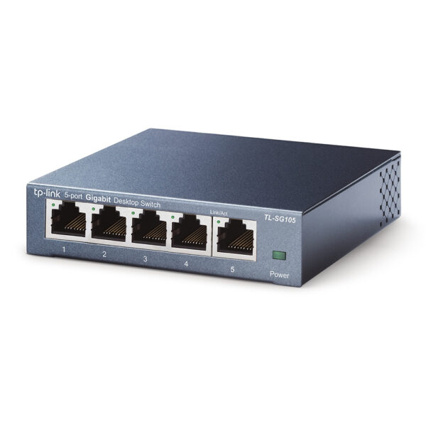 TP-Link TL-SG105 5-Port Metal Gigabit Switch - Conmutador - sin gestionar - 5 x 10/100/1000 - sobremesa - Image 3