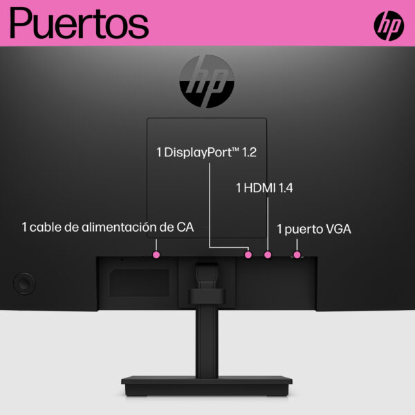 HP P22 G5 - P-Series - monitor LED - 21.5" - 1920 x 1080 Full HD (1080p) @ 75 Hz - IPS - 250 cd/m² - 1000:1 - 5 ms - HDMI, VGA, DisplayPort - negro - Image 7