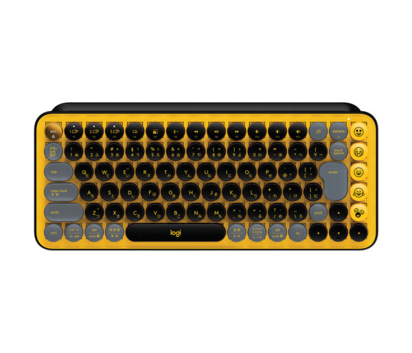 Logitech POP Keys - Teclado - inalámbrico - Bluetooth LE, Bluetooth 5.1 - QWERTY - EE. UU. - interruptor: Brown Tactile - amarillo - Imagen 8