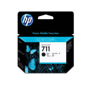 HP 711 - 80 ml - negro - original - cartucho de tinta - para DesignJet T100, T120, T120 ePrinter, T125, T130, T520, T520 ePrinter, T525, T530
