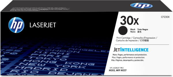 HP 30X - Negro - original - LaserJet - cartucho de tóner (CF230X) - para LaserJet Pro M203d, M203dn, M203dw, MFP M227fdn, MFP M227fdw, MFP M227sdn