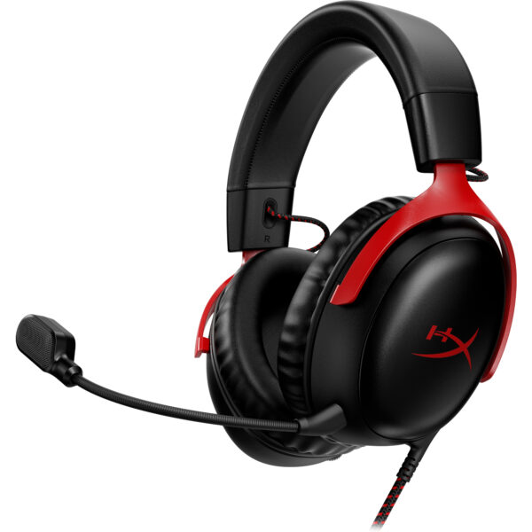 HyperX Cloud 3 - Auricular - tamaño completo - cableado - USB, conector de 3,5 mm - negro, rojo - Imagen 6