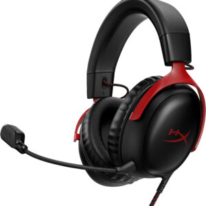 HyperX Cloud 3 - Auricular - tamaño completo - cableado - USB, conector de 3,5 mm - negro, rojo