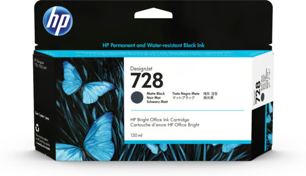 HP 728 - 130 ml - negro mate - original - DesignJet - cartucho de tinta - para DesignJet T730, T830