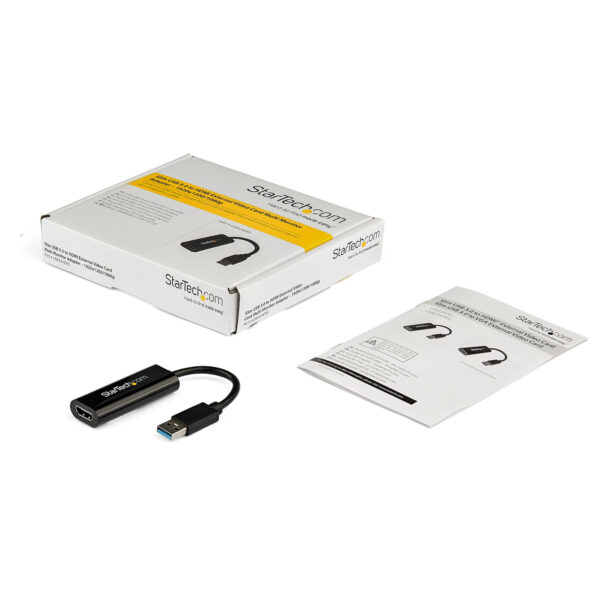 StarTech.com Adaptador Gráfico Conversor USB 3.0 a HDMI - Cable Convertidor Compacto de Vídeo - Cable adaptador - Conforme a la TAA - USB Tipo A macho a HDMI hembra - 19 cm - negro - compatibilidad con 1080p - para P/N: HDDVIMM3, HDMM12, HDMM15, HDMM1MP, HDMM2MP, HDMM3, HDMM3MP, HDMM50A, HDMM6, HDPMM50 - Imagen 5