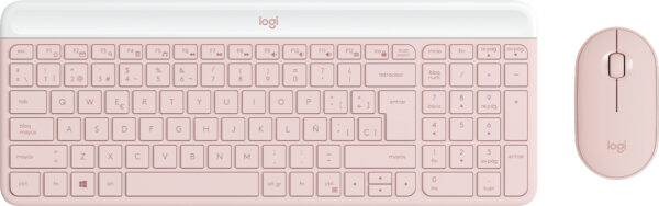 Logitech - Keyboard and mouse set - Spanish - Wireless - Rose - Imagen 2