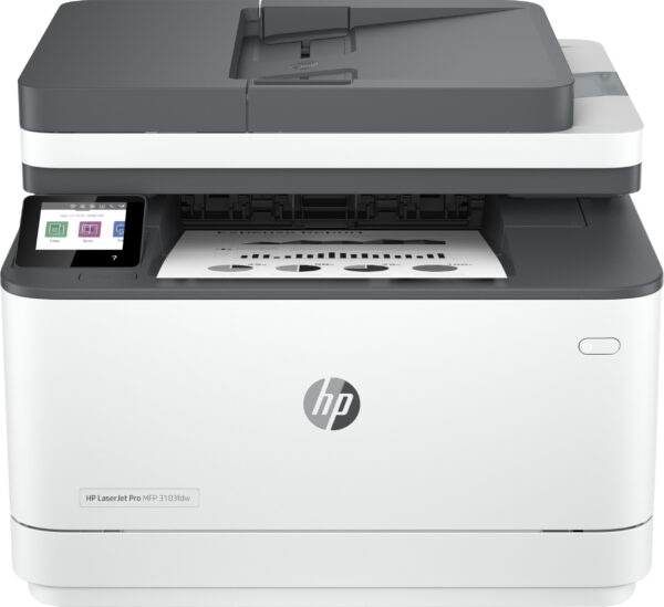HP LaserJet Pro MFP 3103fdw - Impresora multifunción - B/N - laser - Legal (216 x 356 mm) (original) - A4/Legal (material) - hasta 35 ppm (copiando) - hasta 35 ppm (impresión) - 250 hojas - 33.6 Kbps - USB 2.0, LAN, Wi-Fi(n), Bluetooth