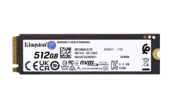 Kingston KC3000 - SSD - 512 GB - interno - M.2 2280 - PCIe 4.0 (NVMe) - para Intel Next Unit of Computing 12 Pro Kit - NUC12WSKi5 - Imagen 3