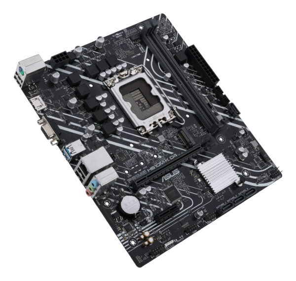 ASUS PRIME H610M-K D4 - Placa base - micro ATX - Socket LGA1700 - H610 Chipset - USB 3.2 Gen 2, USB 3.2 Gen 1 - Gigabit LAN - Tarjeta gráfica (CPU necesaria) - HD Audio (8-canales) - Imagen 6