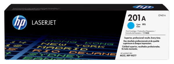 HP 201A - Cián - original - LaserJet - cartucho de tóner (CF401A) - para Color LaserJet Pro M252dn, M252dw, M252n, MFP M277c6, MFP M277dw, MFP M277n - Imagen 2