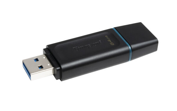 Kingston DataTraveler Exodia - Unidad flash USB - 64 GB - USB 3.2 Gen 1 - negro con turquesa - Imagen 6