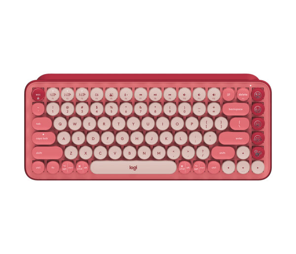 Logitech POP Keys - Teclado - Inalámbrico - Español - Bluetooth LE / Bluetooth 5.1 / Bluetooth - Diseño ergonómico - Amarillo - Imagen 7