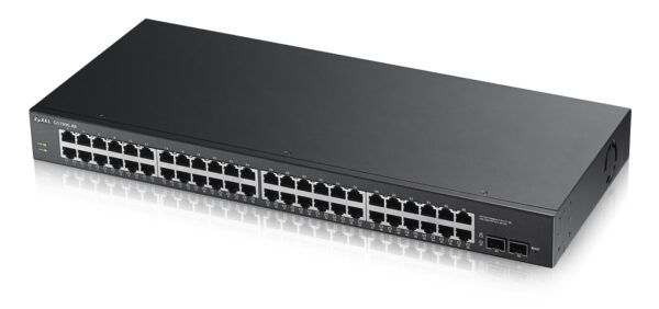 Zyxel GS1900-48 - Conmutador - inteligente - 48 x 10/100/1000 + 2 x Gigabit SFP - sobremesa, montaje en rack, montaje en pared