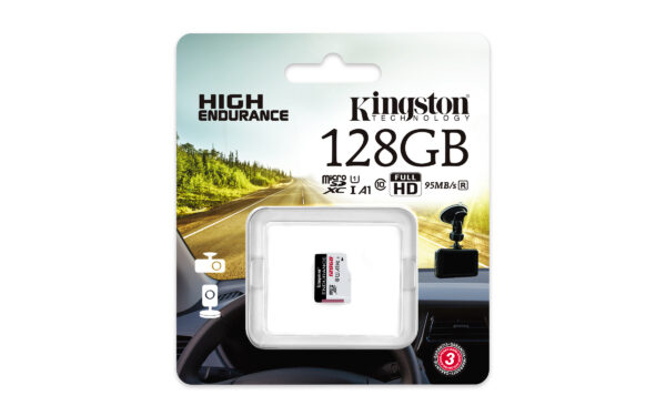 Kingston High Endurance - Tarjeta de memoria flash - 128 GB - A1 / UHS-I U1 / Class10 - microSDXC UHS-I - Imagen 3
