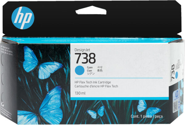 HP - 738 - Ink cartridge - Cyan - 130 ml - Imagen 2