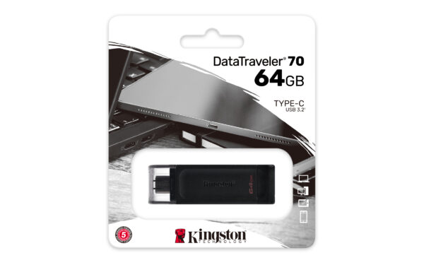 Kingston DataTraveler 70 - Unidad flash USB - 64 GB - USB-C 3.2 Gen 1 - Imagen 6