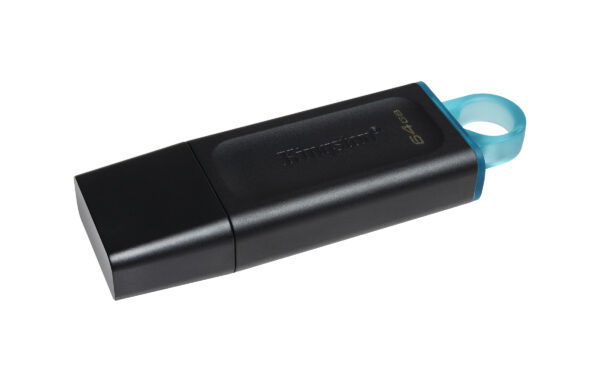 Kingston DataTraveler Exodia - Unidad flash USB - 64 GB - USB 3.2 Gen 1 - negro con turquesa - Imagen 5