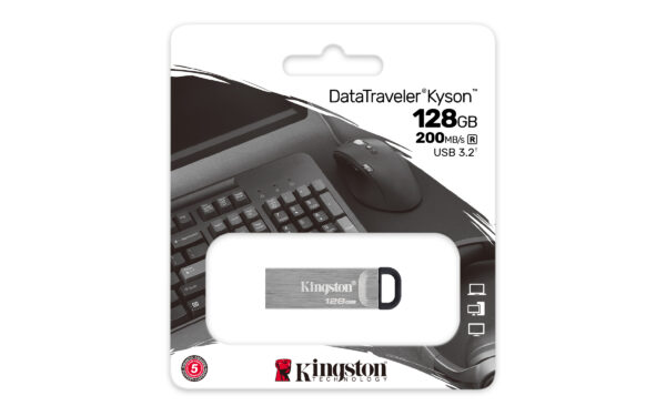 Kingston DataTraveler Kyson - Unidad flash USB - 128 GB - USB 3.2 Gen 1 - Imagen 5