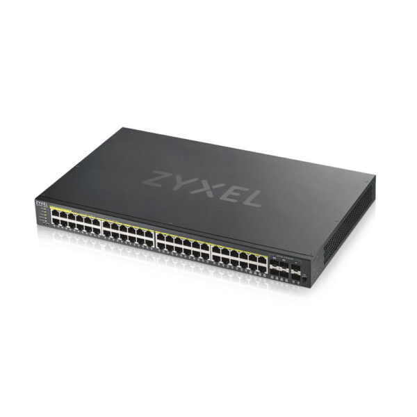 Zyxel GS1920-48HPv2 - Conmutador - inteligente - 48 x 10/100/1000 (PoE+) + 4 x Gigabit SFP combinado + 2 x Gigabit SFP - montaje en rack - PoE+ (375 W) - Imagen 5