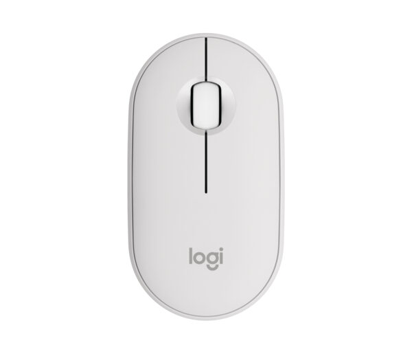 Logitech Pebble Mouse 2 M350s - Ratón - óptico - 3 botones - inalámbrico - Bluetooth - blanco