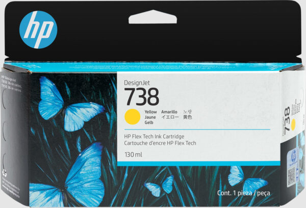HP - 738 - Ink cartridge - Yellow - 130 ml - Imagen 2