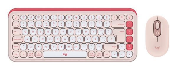 Logitech Pop Icon Combo - Keyboard and mouse set - Spanish (Latin American) - Rose