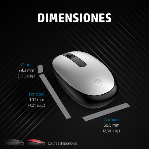 HP - Mouse - Bluetooth 5.1 - Wireless - Berry red - 43N04AA#ABM - Imagen 8