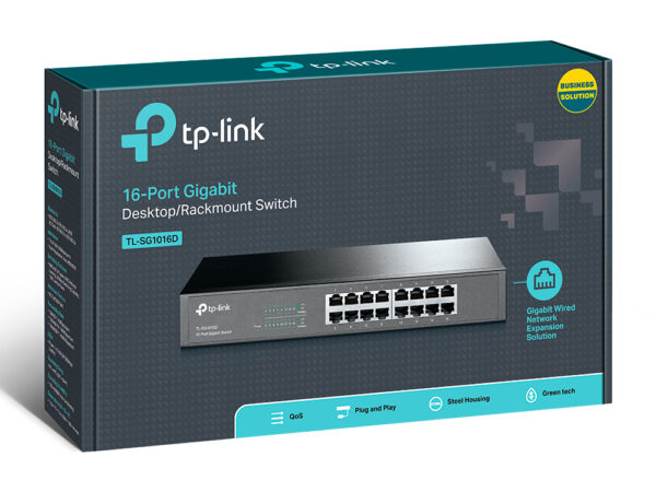 TP-Link TL-SG1016D 16-Port Gigabit Switch - Conmutador - sin gestionar - 16 x 10/100/1000 - sobremesa - Imagen 5
