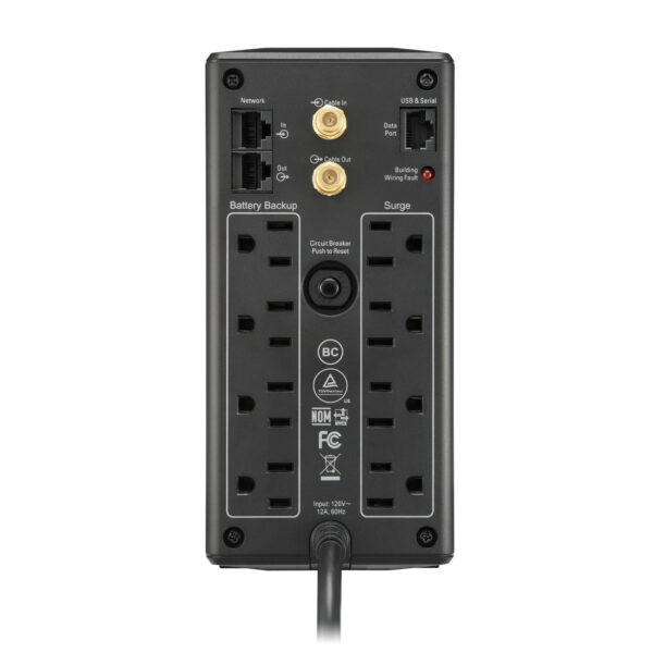 APC Back-UPS Pro BX1000M-LM60 - UPS - CA 120 V - 600 vatios - 1000 VA - USB - conectores de salida: 8 - negro - Imagen 5