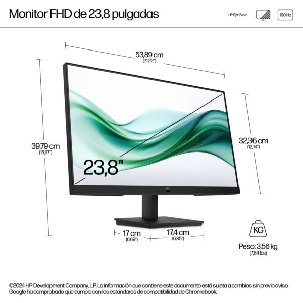 HP - LED-backlit LCD monitor - 23.8" - Series 3 Pro - Imagen 4