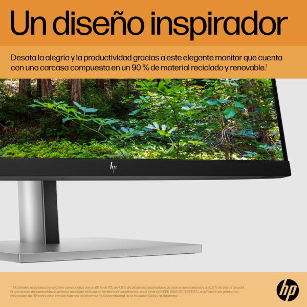 HP E24 G5 - E-Series - monitor LED - 23.8" - 1920 x 1080 Full HD (1080p) @ 75 Hz - IPS - 250 cd/m² - 1000:1 - 5 ms - HDMI, DisplayPort - cabezal negro, negro y plateado (soporte) - Imagen 10