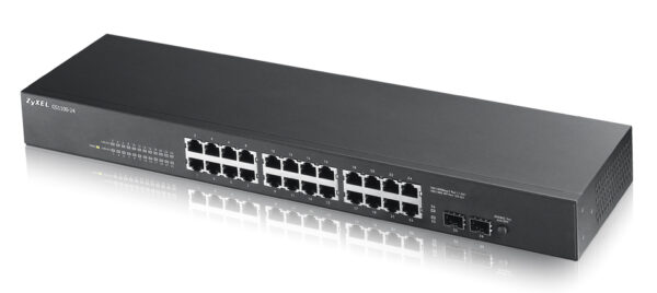 Zyxel GS-1100-24 - Conmutador - 24 x 10/100/1000 + 2 x SFP - montaje en rack
