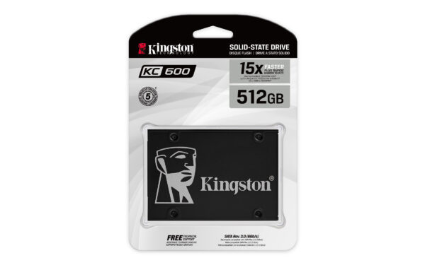 Kingston KC600 - SSD - cifrado - 512 GB - interno - 2.5" - SATA 6Gb/s - AES de 256 bits - TCG Opal Encryption, Self-Encrypting Drive (SED) - Imagen 5