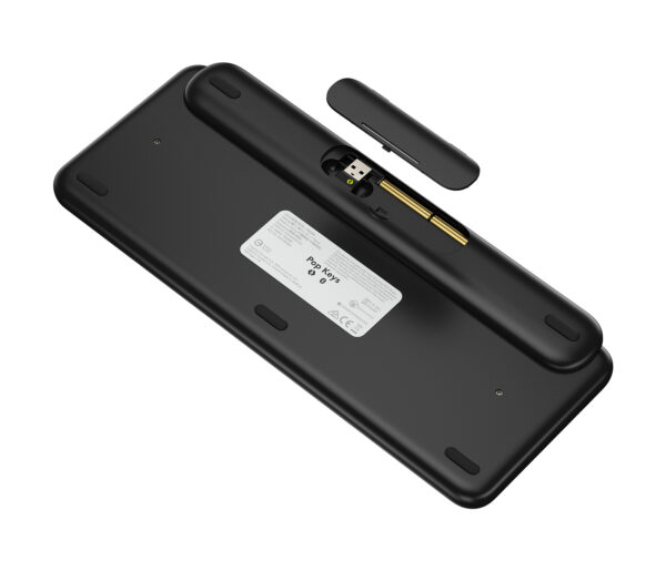 Logitech POP Keys - Teclado - inalámbrico - Bluetooth LE, Bluetooth 5.1 - QWERTY - EE. UU. - interruptor: Brown Tactile - amarillo - Imagen 4