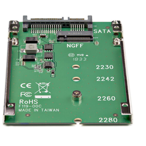 StarTech.com Adaptador Conversor SSD M.2 NGFF a SATA de 2,5 Pulgadas - Convertidor M2 a SATA - Controlador de almacenamiento - 1 Canal - SATA 6Gb/s - SATA 6Gb/s - para P/N: BRACKET125PT, BRACKET125PTP, SATERASER4, SDOCK1EU3P2, SDOCK4U313, USB31C2SAT3 - Imagen 3